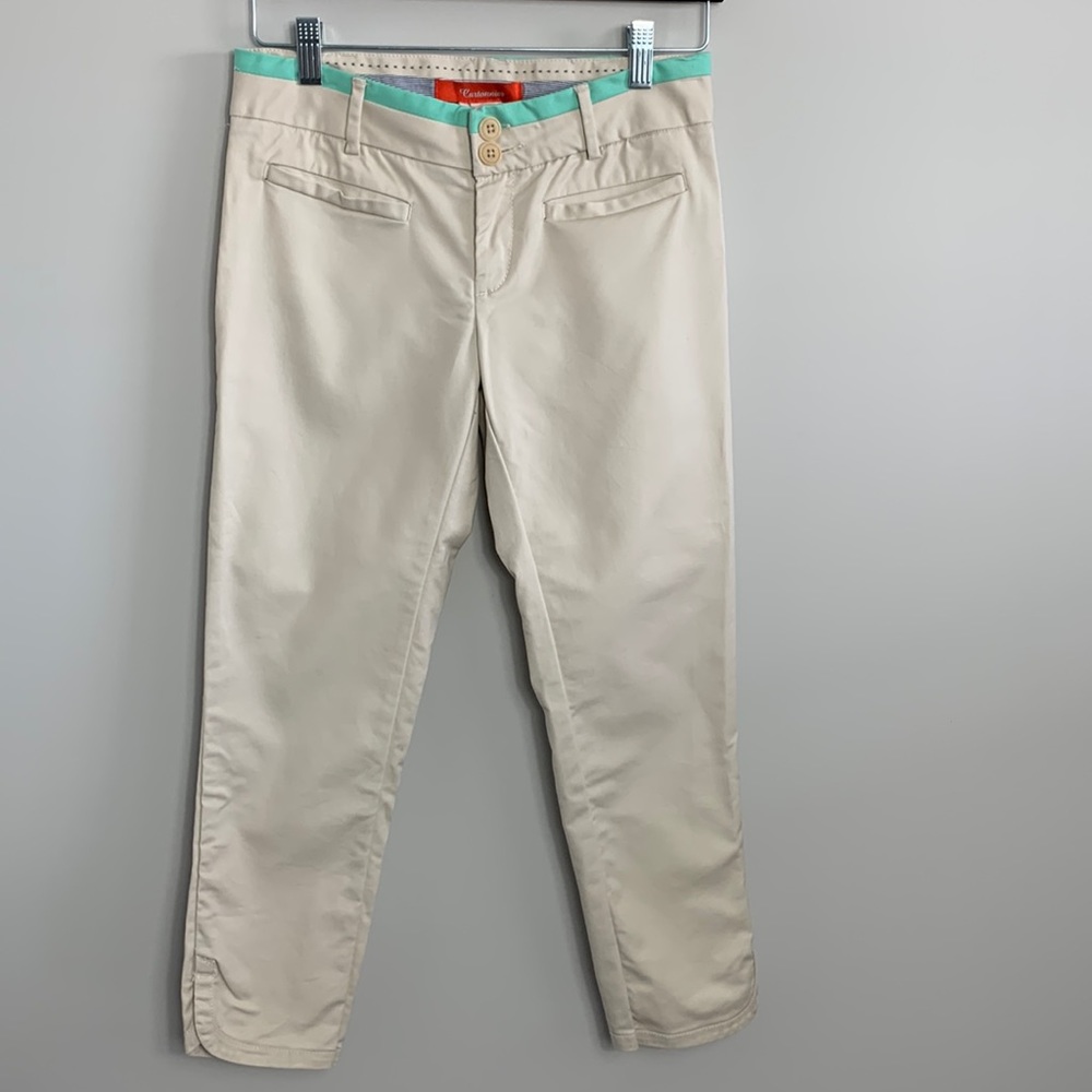 Anthropologie Cartonnier Cropped Pants Beige
